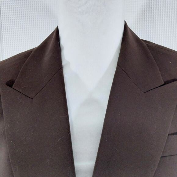 MICHAEL BY MICHAEL KORS! ESPRESSO BROWN WOOL BLEND TAILORED JACKET, BLAZER! SZ 6 - Picture 5 of 10